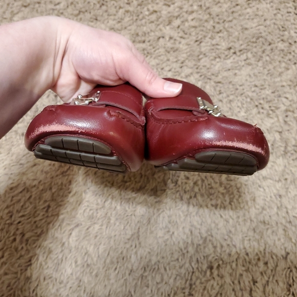 Authentic Louis Vuitton Red Leather Loafers Sz 38 - Picture 6 of 6